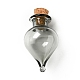 Teardrop Glass Cork Bottles Ornament AJEW-A039-01A-1