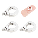 UNICRAFTALE 3Pcs Stainless Steel Fold Over Clasps Hypoallergenic Metal Claw Clasps with 5mm Hole Jewelry Fastener Clasp for Necklaces Bracelet Jewelry Making 11mm STAS-UN0037-48-1