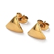 Ion Plating(IP) 304 Stainless Steel Triangle Ear Studs for Women EJEW-P234-01G-1