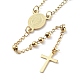 Collares de cuentas de rosario de 202 acero inoxidable NJEW-D060-01B-G-3