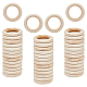 GORGECRAFT 40Pcs 40mm/1.57 inch Unfinished Solid Wooden Rings Round Natural Wood Rings Macrame Wooden Rings for DIY Craft Pendant Connectors Rings Jewelry Making Christmas Ornaments WOOD-GF0001-79-1