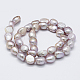Fili di perle di perle d'acqua dolce coltivate naturali PEAR-L033-31B-2