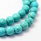 Faceted Synthetical Turquoise Beads Strands G-F382-8mm-01-3
