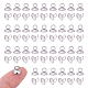 UNICRAFTALE 7mm Long 100pcs Bead Cap Pendant Bails 202 Stainless Steel Round Bails Clasp Dangle Charm Bead Pendant Connector Findings for Pendant Necklace Jewelry Making STAS-UN0034-88-1