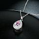 925 Sterling Silver Cubic Zirconia Pendant Necklaces NJEW-BB18863-A-5