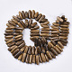 Undyed & Natural Wenge Wood Beads Strands WOOD-T024-026-2