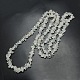 Classic Natural Quartz Crystal Beaded Necklaces NJEW-L064-18-1