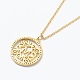 Brass Micro Pave Clear Cubic Zirconia Pendant Necklaces NJEW-E153-01M-3