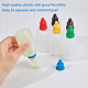 Benecreat 6 セット 6 色のプラスチック空スポイトボトル液体用  先のとがった口のトップキャップ  ミックスカラー  3.7x9.5cm  容量：50ml（1.69fl.oz）  1セット/色 TOOL-BC0002-29-3