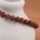 Braccialetti elastici sintetici con perline d'oro&nbsp;BJEW-K212-A-002-4