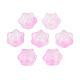 Transparent Two Tone Spray Painted Glass Beads GLAA-Q089-002B-007-2