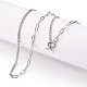 Collane con catena twist in ottone e catena con graffetta&nbsp;NJEW-N054-11P-1