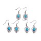Synthetic Turquoise Dangle Earrings EJEW-F207-01P-1
