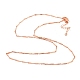 Изготовление ожерелья-цепочки из латунных звеньев с застежкой KK-L209-034A-RG-2