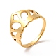 Chapado en iones (ip) 201 corona de acero inoxidable anillo de dedo grueso para mujer RJEW-G266-38G-3