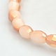 Half Rainbow Plated Imitation Jade Glass Faceted Rice Beads Strands GLAA-A030A-HR05-1