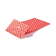 長方形のクラフト紙袋  ハンドルなし  ギフトバッグ  水玉模様  レッドオレンジ  9.1x5.8x17.9cm CARB-K002-02A-06-3