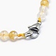 Natürliche Citrin Perlen Halsketten und Armbänder Schmuck-Sets SJEW-L132-05-4