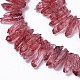 Natural Crackle Quartz Crystal Dyed Beads Strands G-I345-05A-3