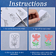 CRASPIRE 109Pcs 4 Sheets Flowers Daisy Water Soluble Embroidery Stabilizers Hand Sewing Stick and Stitch Transfers Paper Wash Away Pre-Printed Self Adhesive Patterns for Cloth Sewing Lovers Beginner DIY-CP0009-52C-6