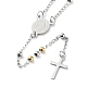 202 collane di perline rosario in acciaio inox NJEW-D060-01D-GP-2