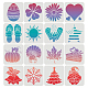 FINGERINSPIRE 16Pcs Seasonal Icons Stencil Template 20x20cm Large Reusable Mylar Template for Easter DIY-WH0172-572-1