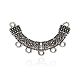 Tibetan Style Curved Alloy Chandelier Component Links PALLOY-J659-70AS-2