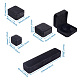 Beadthoven 4pcs 4 cajas de joyería rectangulares y cuadradas de terciopelo de estilo VBOX-BT0001-02-3