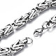 201 Stainless Steel Coffee Byzantine Chain Bracelet for Men Women BJEW-S057-65-3