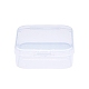 正方形プラスチックビーズ貯蔵容器  透明  7.4x7.3x2.5cm CON-FS0001-07B-3