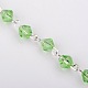 Handmade Bicone Glass Beads Chains for Necklaces Bracelets Making AJEW-JB00040-03-1
