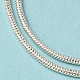Brass Round Snake Chain Necklace Making KK-F763-07P-5