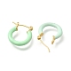 Brass Enamel Hoop Earrings for Women EJEW-M211-01LG-D-2