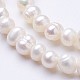 Fili di perle di perle d'acqua dolce coltivate naturali PEAR-F004-12-3