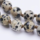 Colliers en perles de jaspe dalmatien naturels X-NJEW-P202-36-A33-2