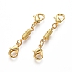 Brass Lobster Claw and Screw Clasps KK-G373-01G-2