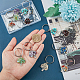 SUPERFINDINGS 14Pcs 7 Styles Tree of Life Keychain Chip Gemstone Keychain Natural Crystal Stone Handmade DIY Keychain Pendant with Stainless Steel Split Key Rings for DIY Lucky Bag Charms Keyring KEYC-FH0001-17-3