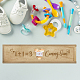Rectangle Wooden Pregnancy Test Keepsake Box with Slide Cover CON-WH0102-001-4
