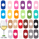 Benecreat 24 pz 24 colori feltro ciondoli in vetro di vino AJEW-BC0004-20-1