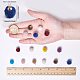 SUNNYCLUE 100pcs 10 Colors Faux Mink Fur Pom Pom Balls Charms Round Blue Yellow Pink White Black Fluffy Pompoms Charm Pendants for DIY Craft Earrings Jewellery Making Accessories Findings WOVE-SC0001-04-3