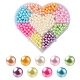 9 style de perles d'imitation en plastique ABS peintes à la bombe OACR-YW0001-42-2