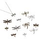 1PandaHall Elite about 48pcs Assorted Dragonfly Charm Pendant Connector for DIY Jewelry Making Accessaries TIBEP-PH0005-08-FF-4