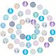 NBEADS 160 Pcs Synthetic Moonstone Beads Strands Holographic Beads Dyed Frosted Round Loose Beads for DIY Necklace Bracelet Earrings Jewelry Making G-NB0001-36-8mm-1