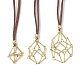 3 collar de jaula con soporte de cristal de 3 estilos. NJEW-JN04586-2