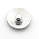 Antique Silver Tone Zinc Alloy Enamel Letter Jewelry Snap Buttons SNAP-N010-86D-NR-2