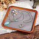PH PandaHall Jewelry Tray Solid Wood Jewelry Display Holder Showcase Jewelry Display Organizer Empty Plate for Rings Earrings Bracelets Necklace Bedroom Perfume Key Wallet (Grey) 7.7x6.9 inch ODIS-WH0017-082B-5