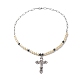 Jésus croix alliage pendentif colliers pour femmes hommes NJEW-JN03990-1