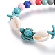 Bracelets extensibles avec perles en bois BJEW-JB04097-2