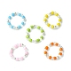Anneaux extensibles en perles de graines d'acrylique et de verre pour femmes RJEW-JR00594-1