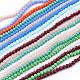 Faceted Rondelle Glass Beads Strands GLAA-I033-4mm-M